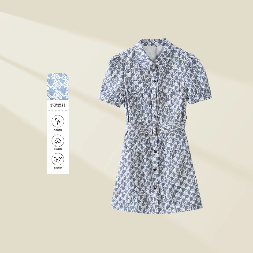 【小依专享】L132158 夏季牛仔连衣裙 复古文艺范儿-2158