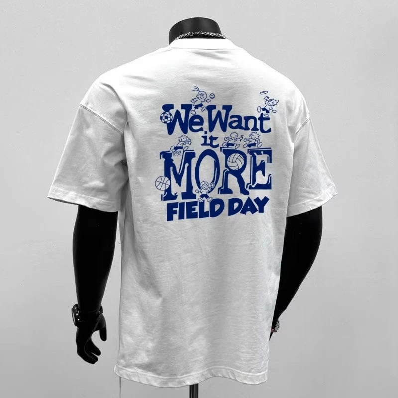 海外订单尾货~剪标撤回外贸美式高街字母印花短袖T恤男女纯棉上衣