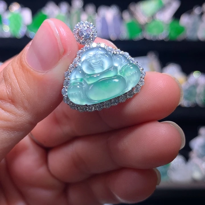 【闪购商品】银S925镶嵌翡翠耳饰天然翡翠