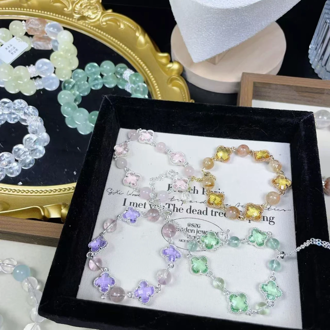 【NiNiCrystal】四叶草原创小众气质水晶手串精致百搭时尚