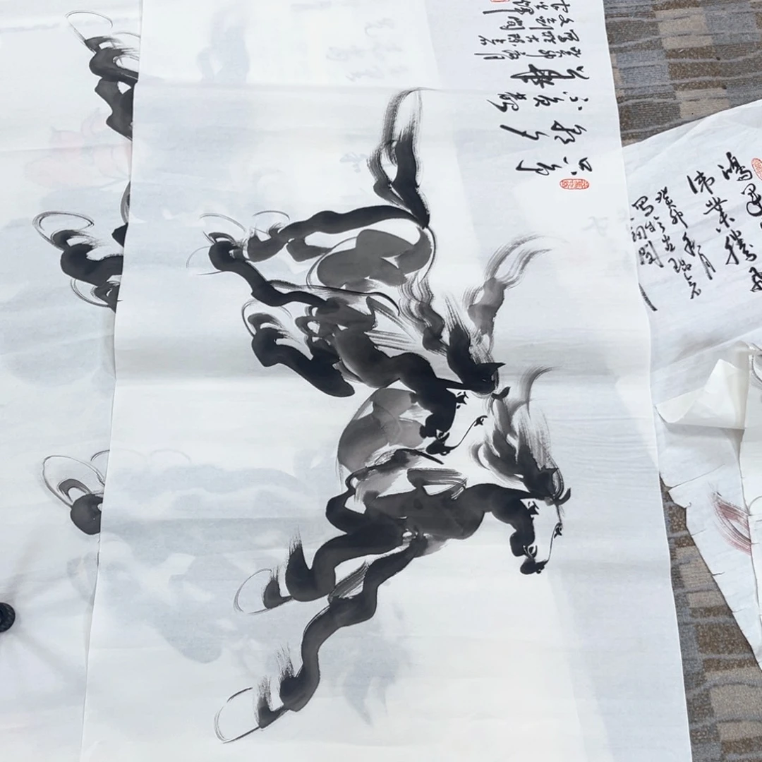 听***雨国画曹光晖老师四尺花鸟qiqi