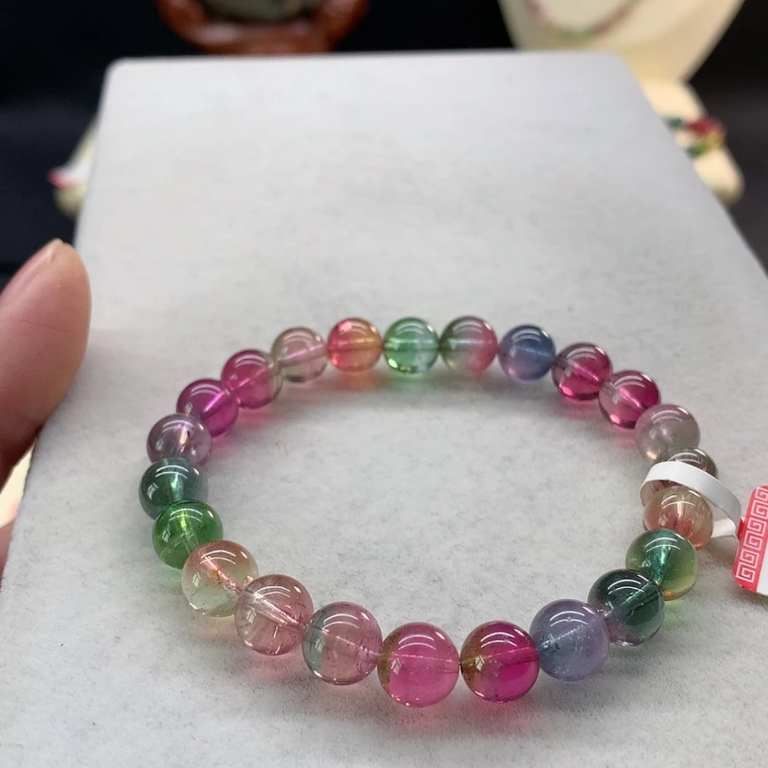 【闪购商品】未镶嵌手链碧玺西瓜单圈8.2