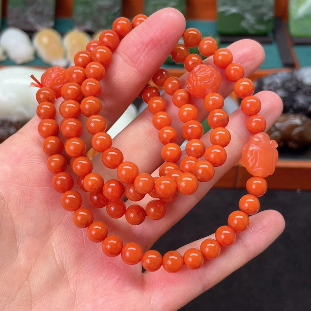 南红玛瑙手链未镶嵌一**光