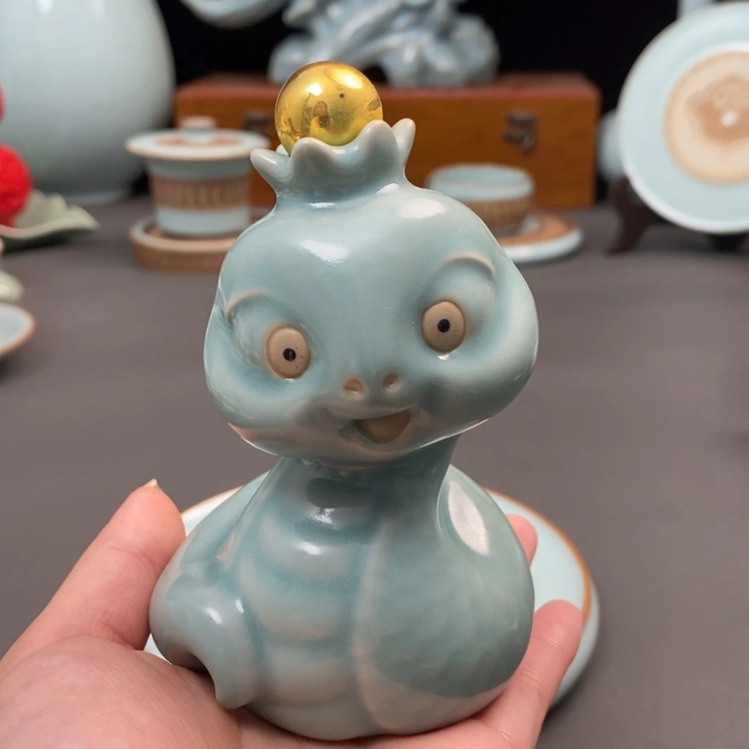 杯仿古灵蛇茶宠摆件一物多用