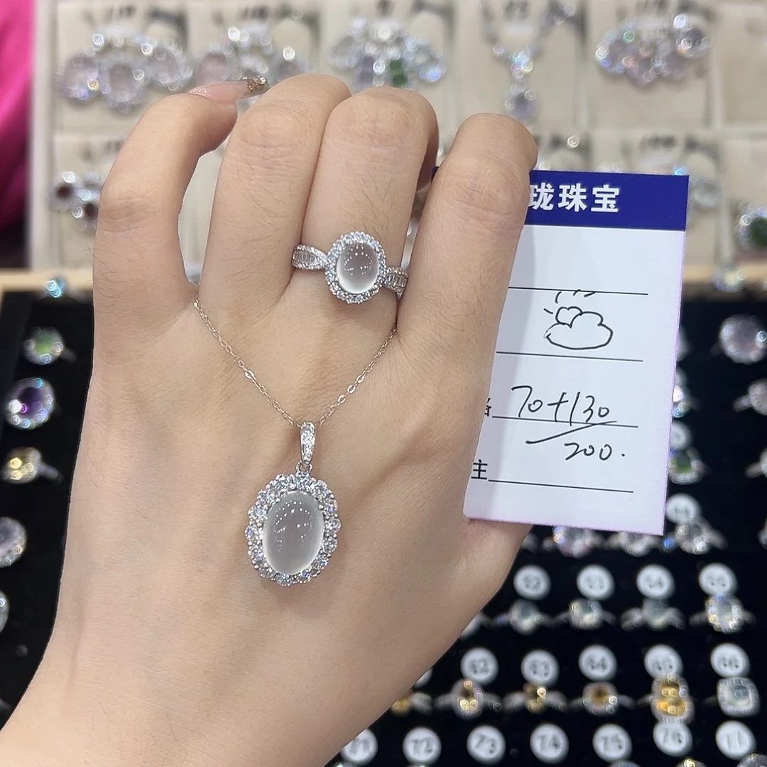 ****戒指黄晶银S925镶嵌