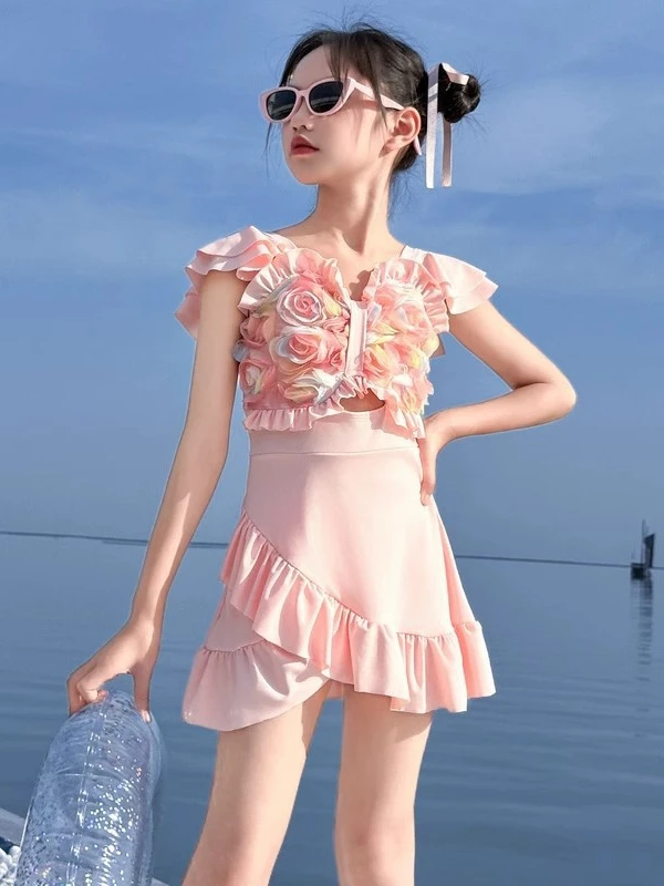 辣妹2025时尚夏季宝宝泳装洋气防晒速干舒适潮儿童游泳套装泳衣