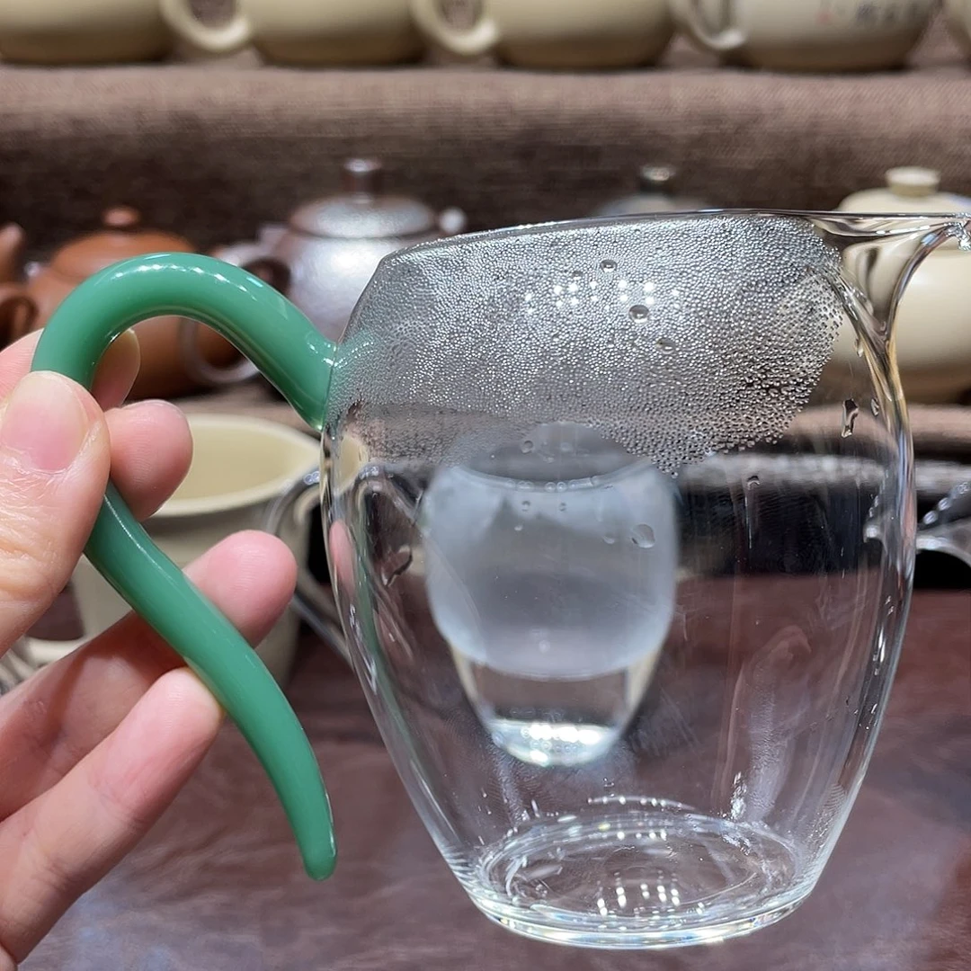 泥塑滴水不挂玻璃公道杯300毫升