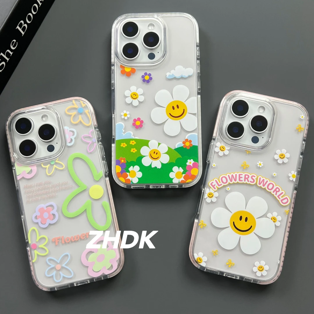 幸运笑脸太阳花高级感适用iPhone16promax手机壳苹果15/14/13轻薄
