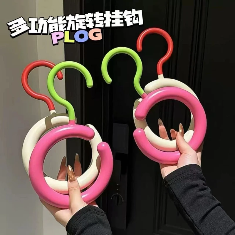 【新人专享】多巴胺挂钩多功能可旋转免打孔围巾帽子包包挂架圆形收