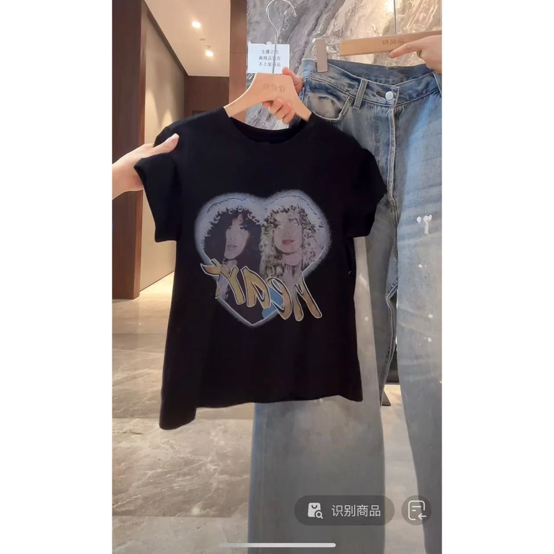 徐秋阳  好姐妹（常规版型）春季新款百搭时尚显瘦显白短袖12156