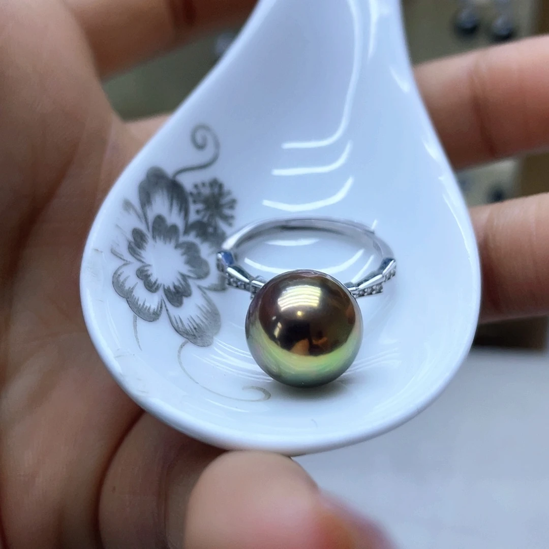 淡水珍珠戒指银S925镶嵌