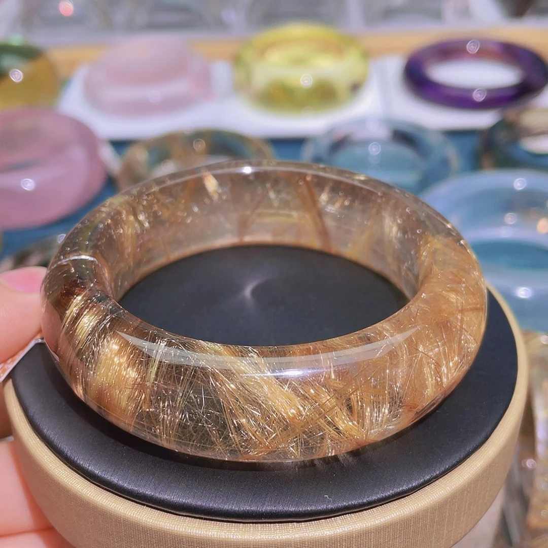 水晶手镯未镶嵌天然维纳斯钛晶手镯