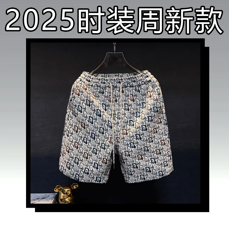 短裤【25404】2025高定潮牌夏季男装提花潮流时尚休闲百搭五分裤