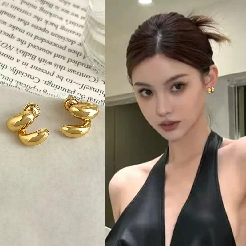合金耳饰 简约日韩耳环时尚气质小众百搭
