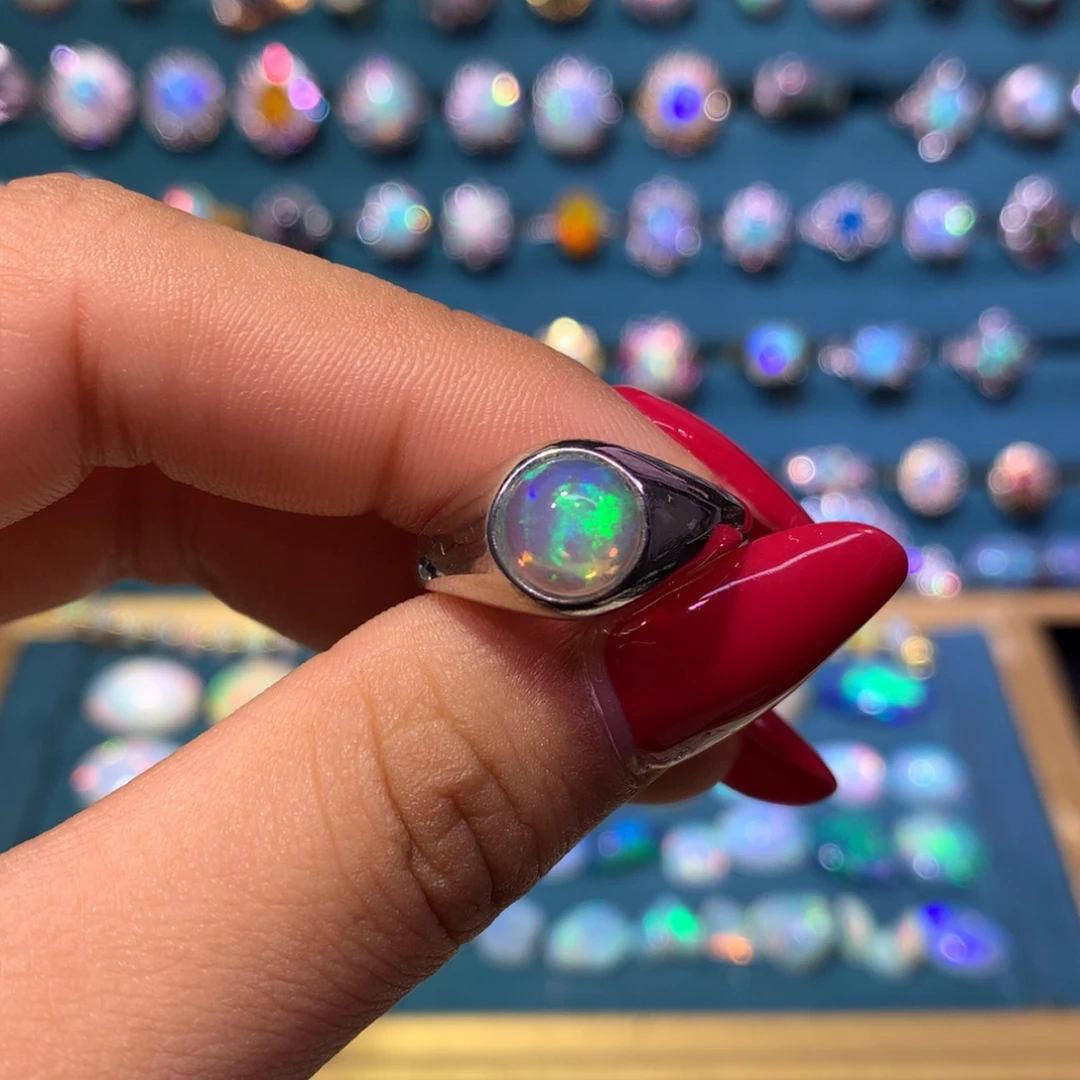 欧泊银S925镶嵌戒指款