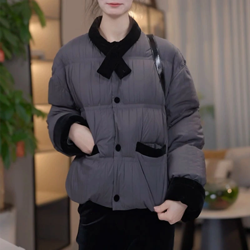 X-SHUI『温柔千金』设计显瘦百搭时尚高级感棉服2025冬新款贵系外套