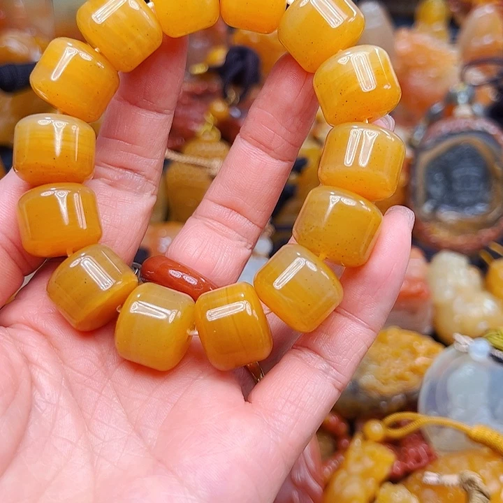 石英质玉（黄龙玉）合金戒指