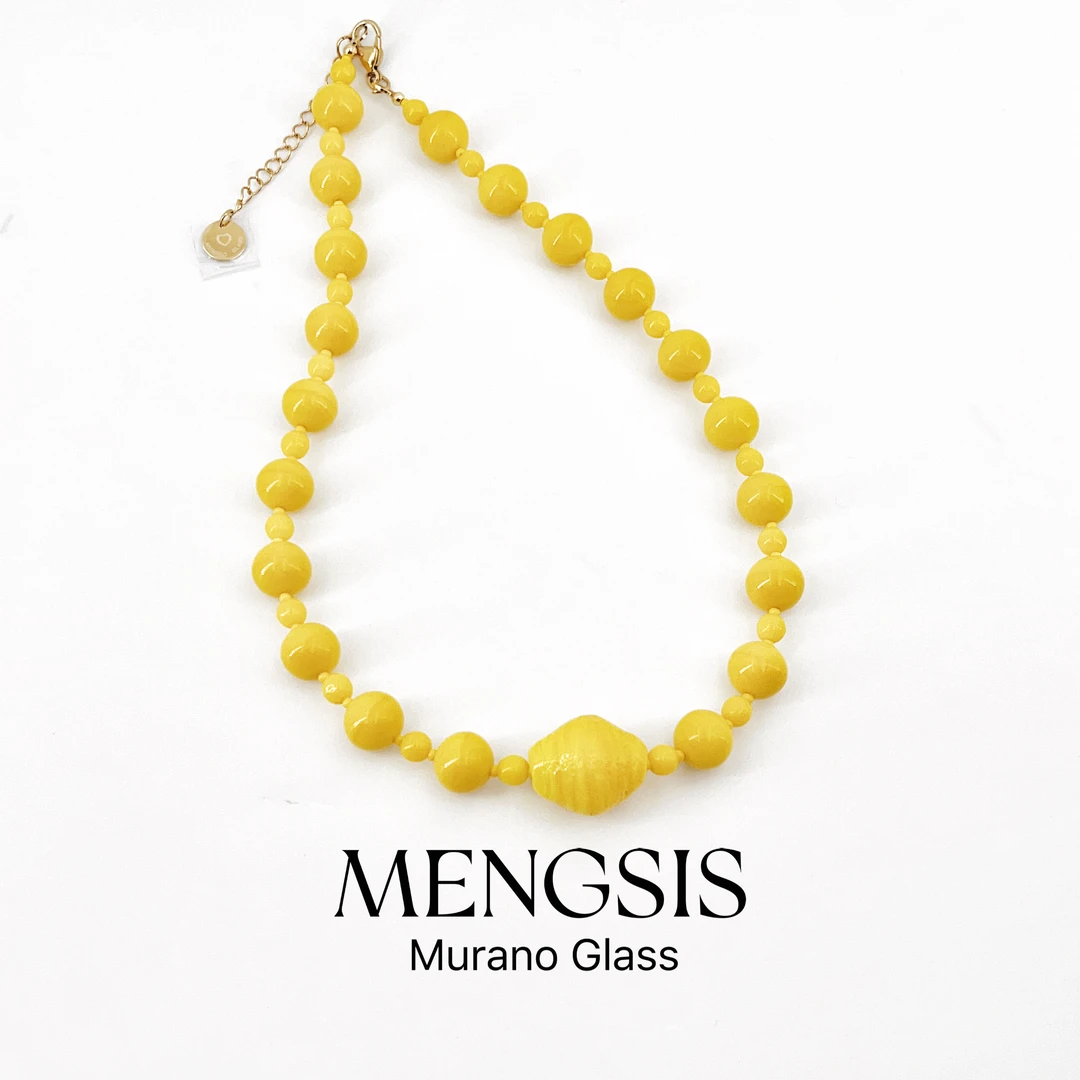 意大利  柠檬琉璃项链  Murano穆拉诺琉璃 9.3