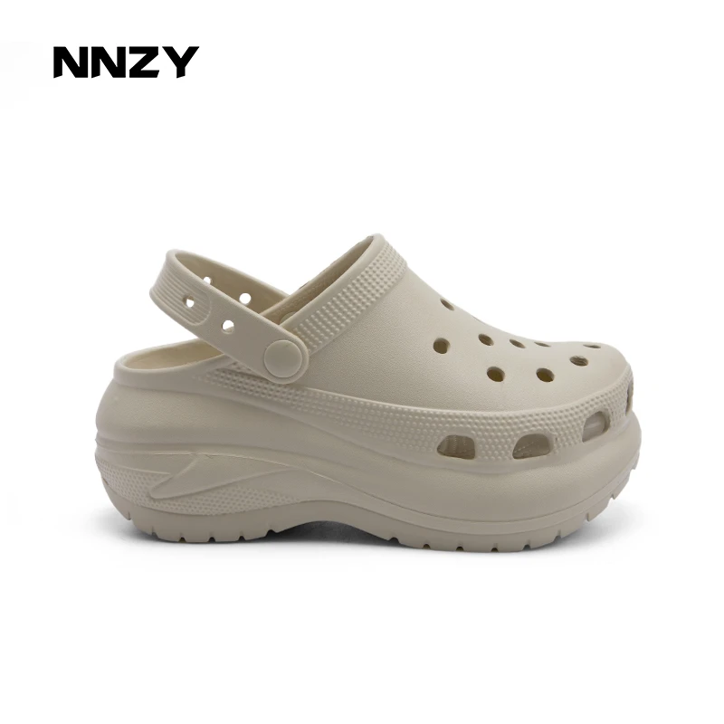 暖之缘光轮洞洞鞋经典百搭夏新款沙滩鞋女款厚底增高防滑外穿凉拖