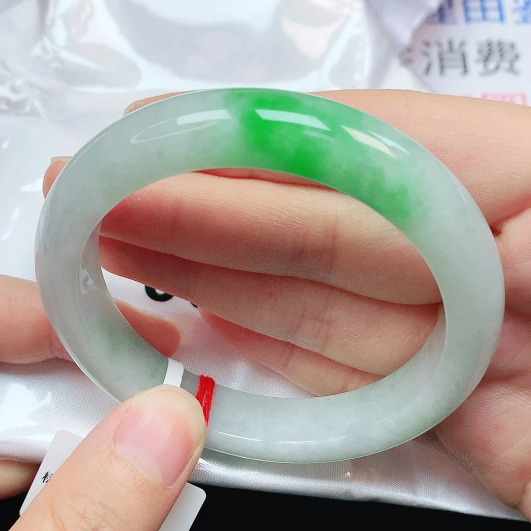 未镶嵌手镯翡翠青*抖音093