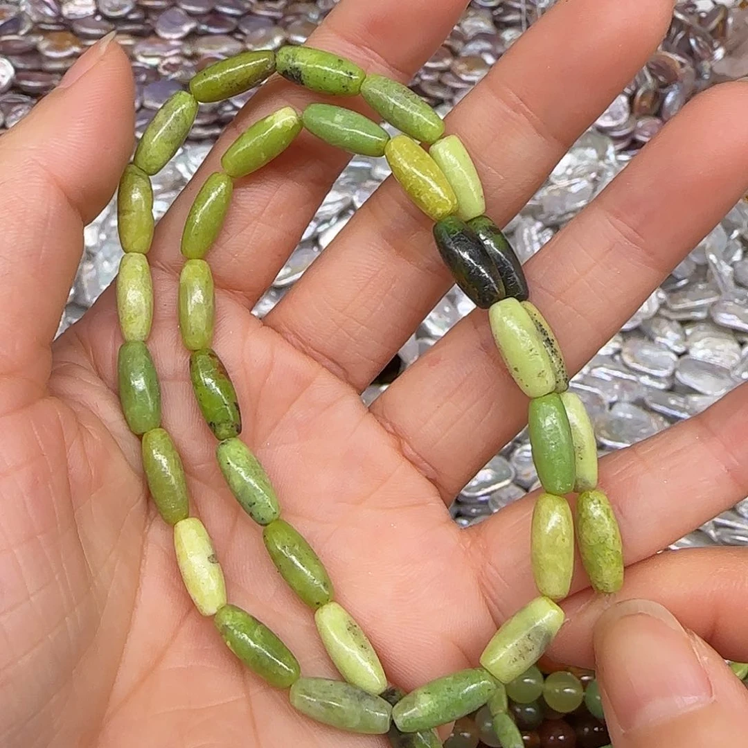 玛瑙/玉髓合金珠宝半成品绿澳宝4-11mm一条