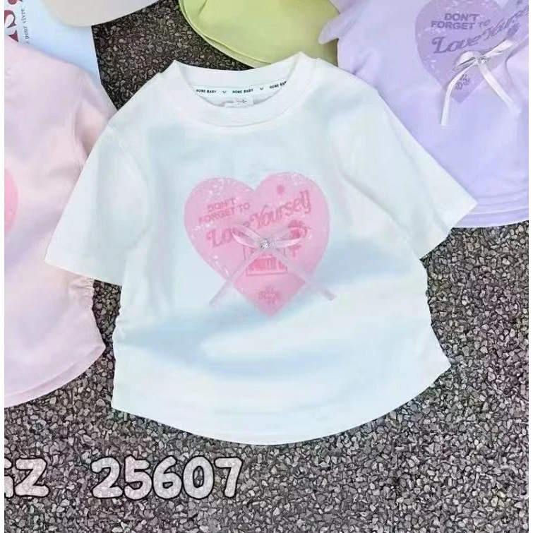 可爱圆领女童夏季T恤25607