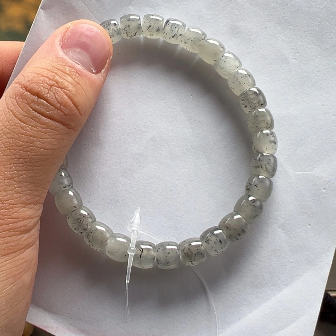 和田玉未镶嵌手链卡7mm