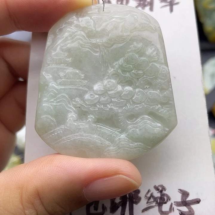 颈饰未镶嵌翡翠天然翡翠