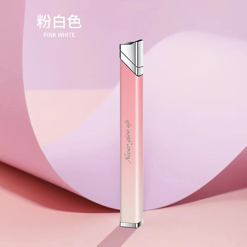网红爆款高颜值渐变色创意个性便携充气打火机稀奇古怪金属点烟器