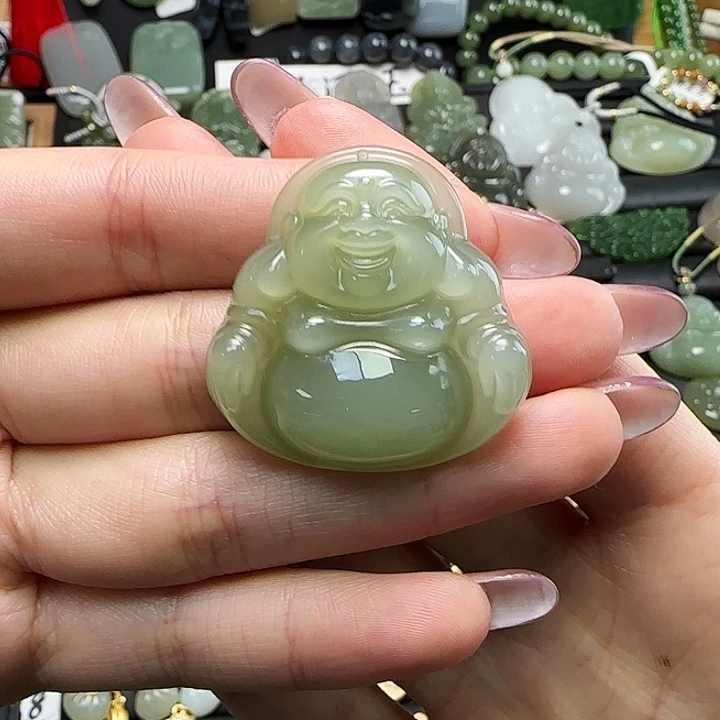 和田玉未镶嵌颈饰卡35
