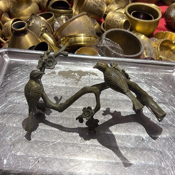 余****心微瑕疵黄铜摆件工艺品