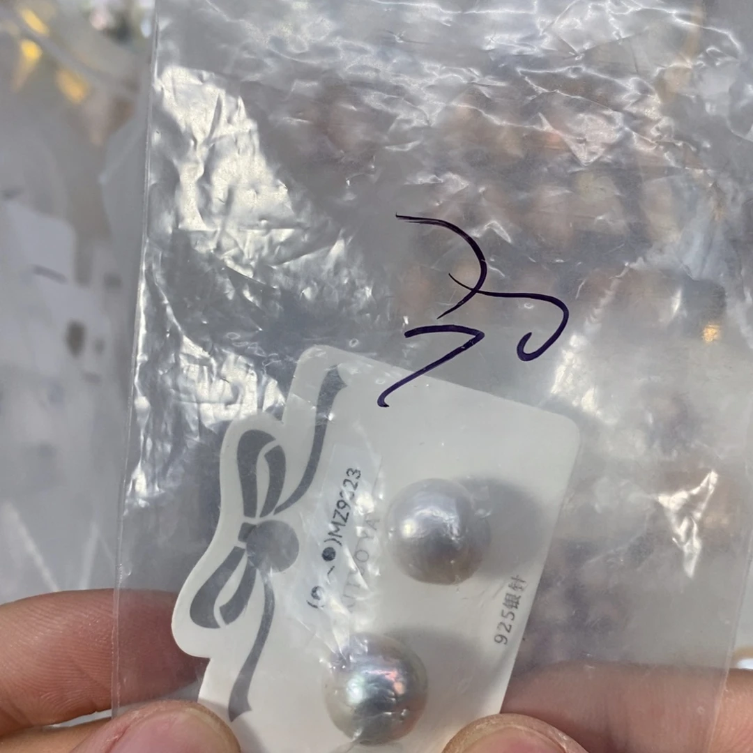 淡水珍珠耳饰银S925镶嵌