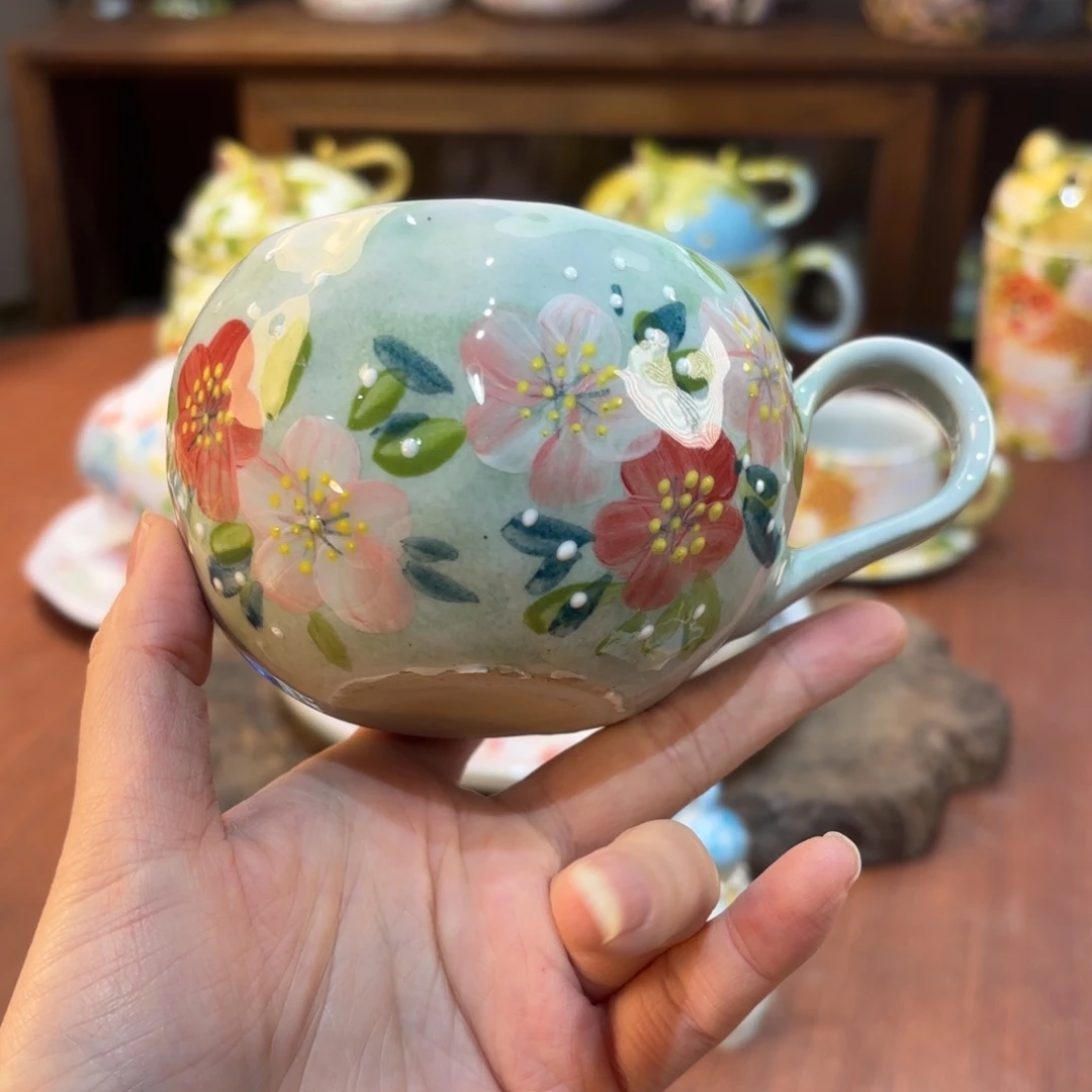瓷片景德镇手绘高温釉下彩陶瓷茶具