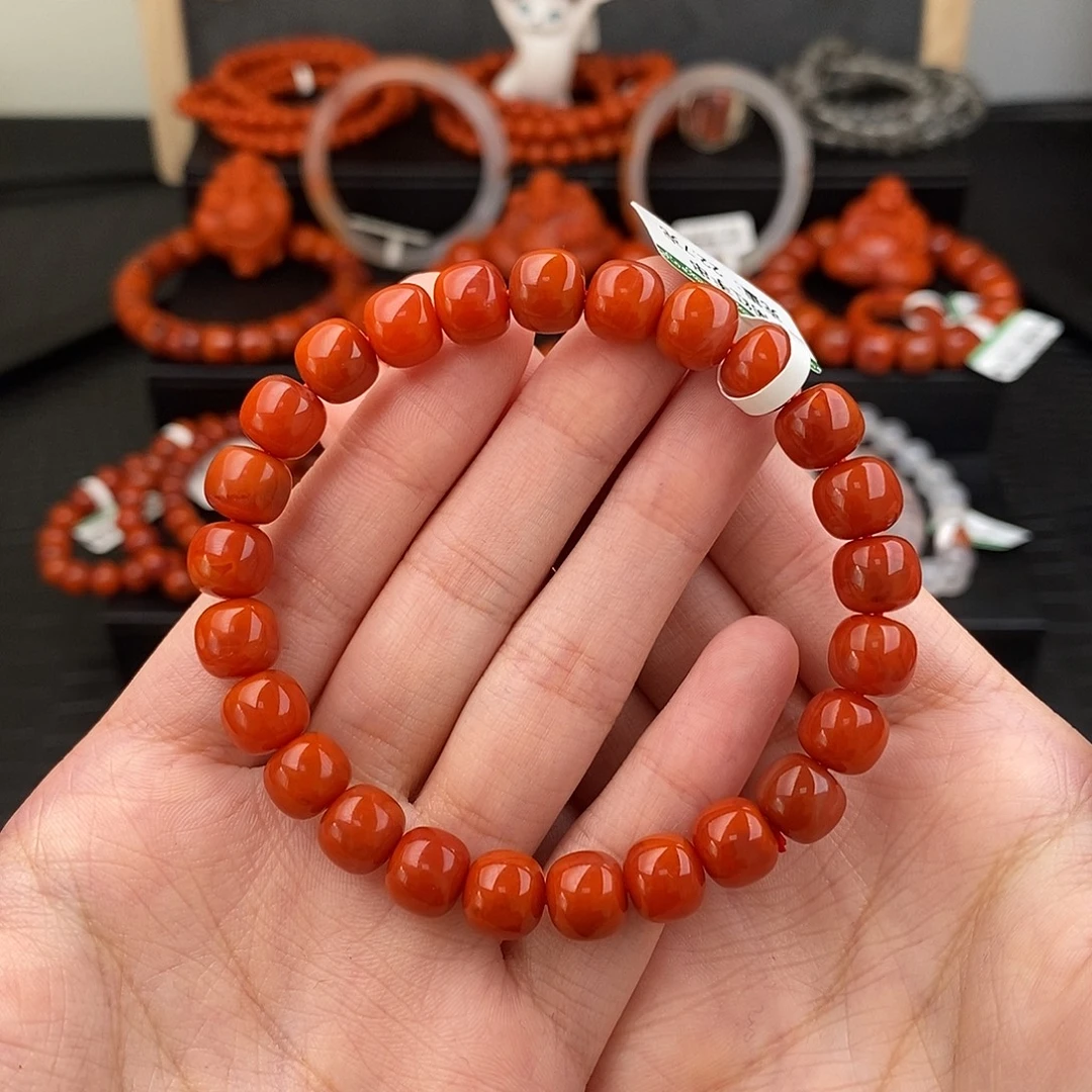 南红玛瑙未镶嵌四川凉山老型手串8.6mm