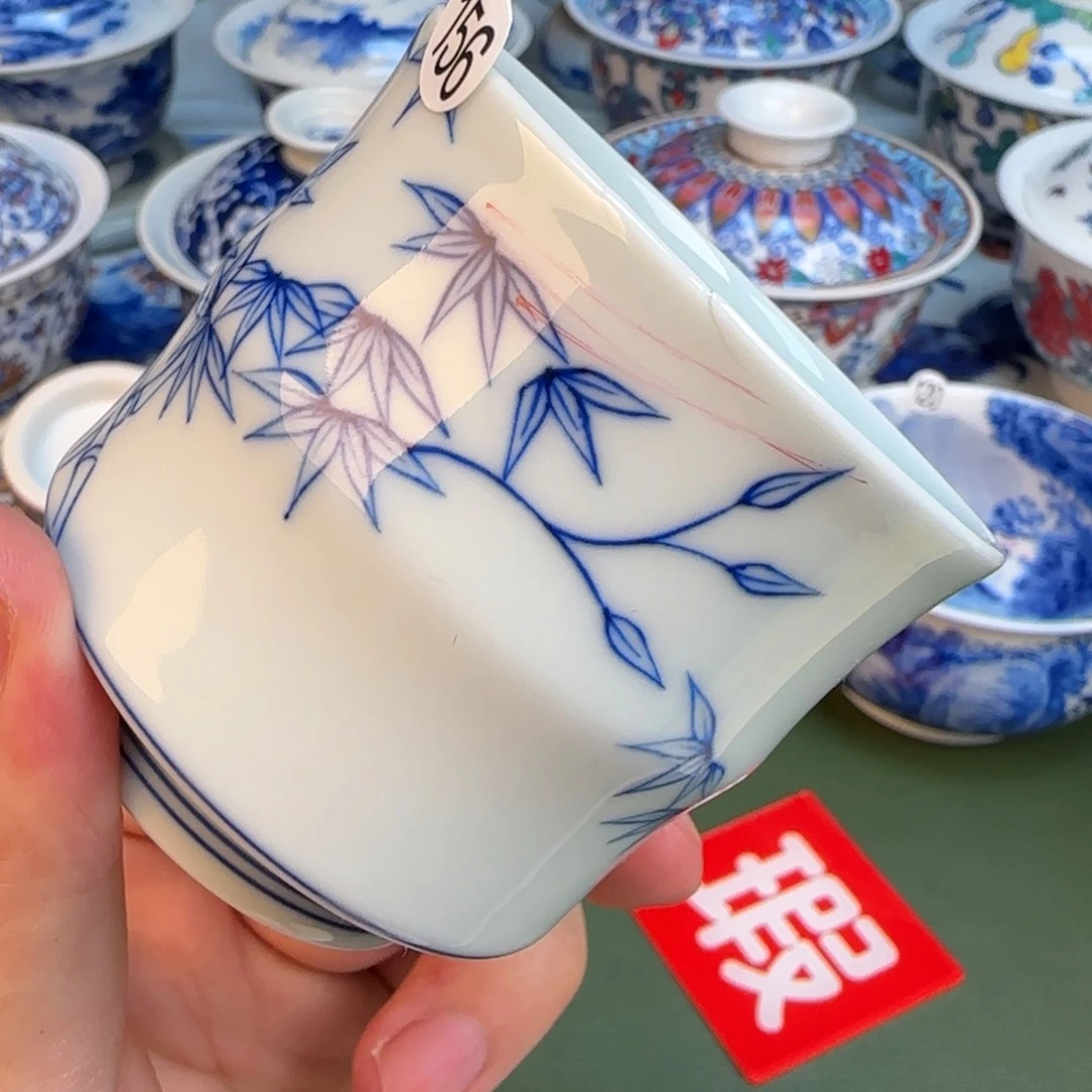 彦祖纯手工手绘茶具156裂