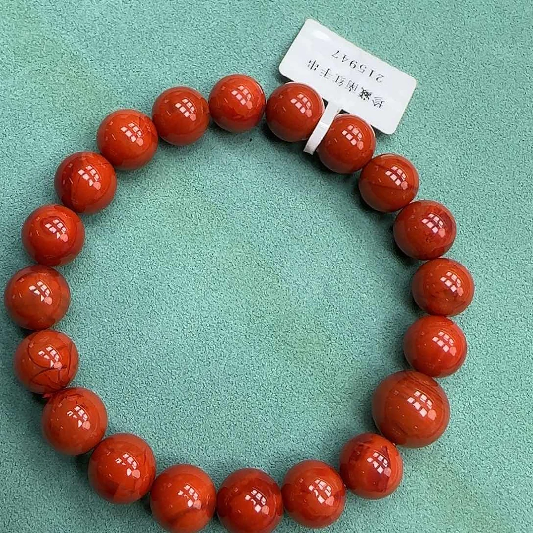 南红玛瑙10m m未镶嵌瓦西圆珠单圈