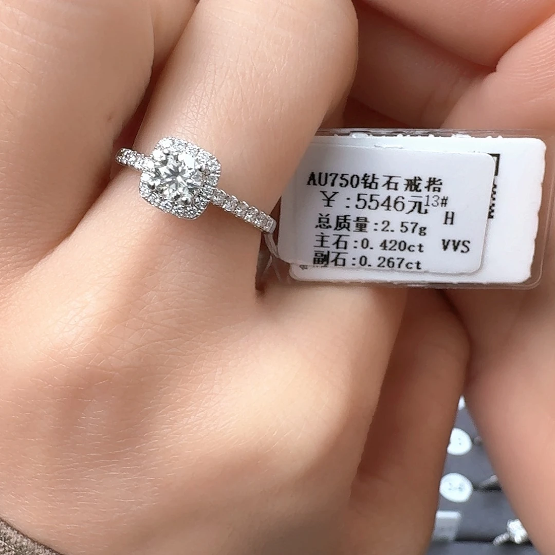 钻石戒指/指环18K金镶嵌