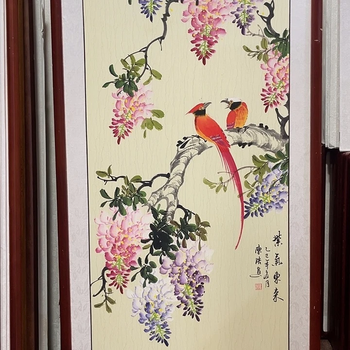 国画带框尺寸63*123厘米