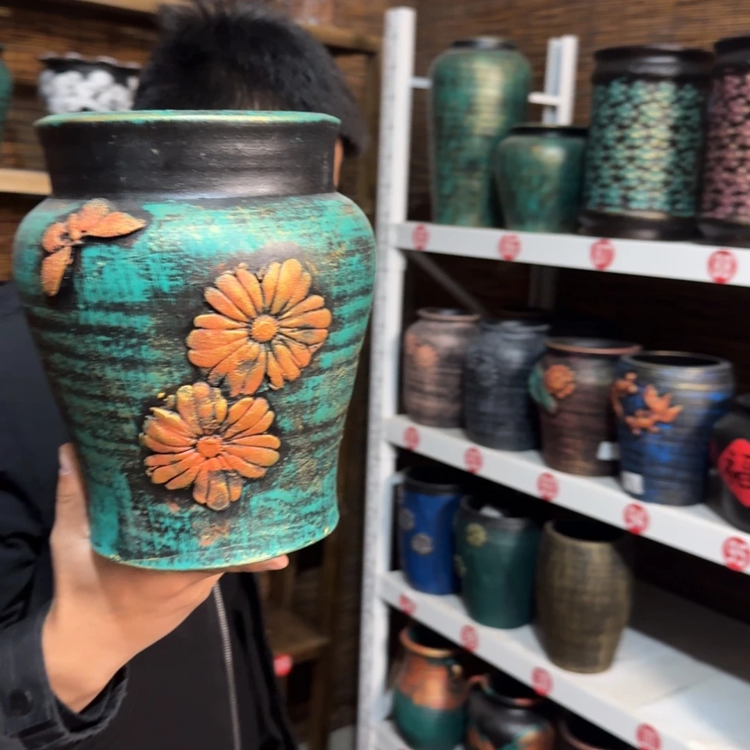 带孔高端浮雕花盆炸炸炸