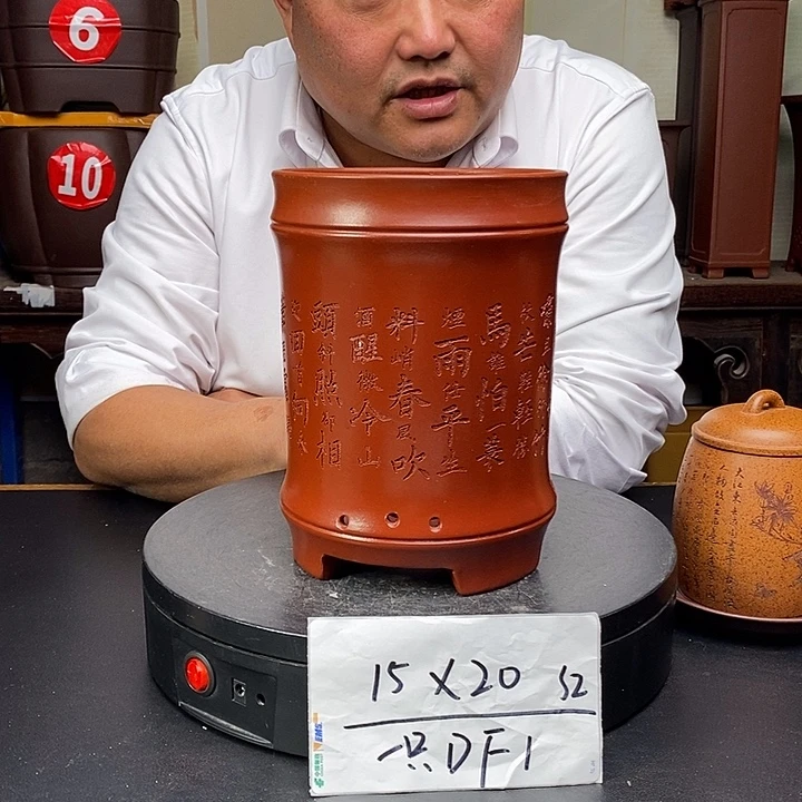 紫砂花盆货号一只DF1