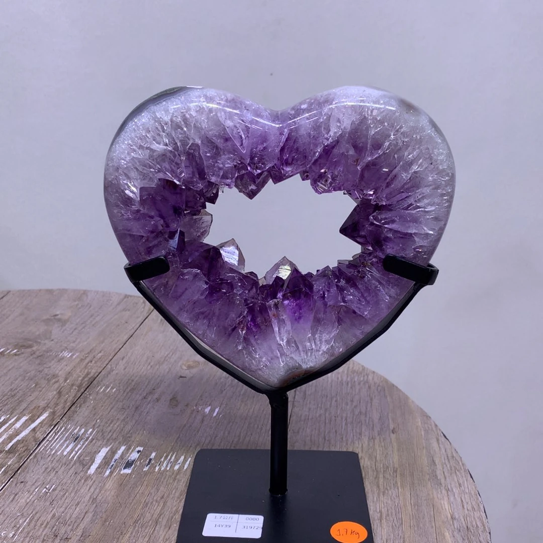 织绣a***a紫水晶爱心桌摆