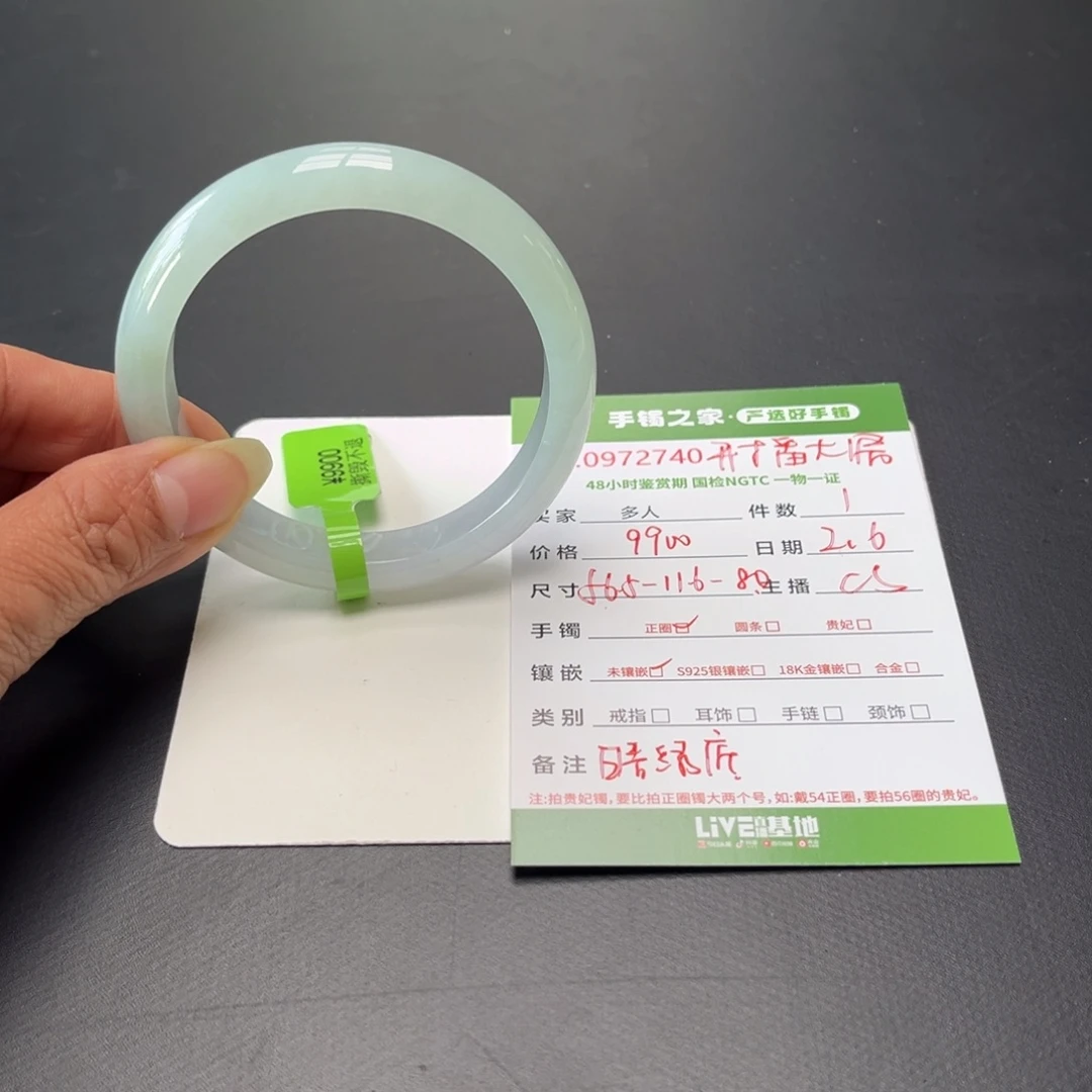翡翠手镯未镶嵌多人