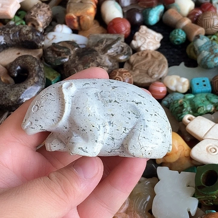 和田玉未镶嵌颈饰125