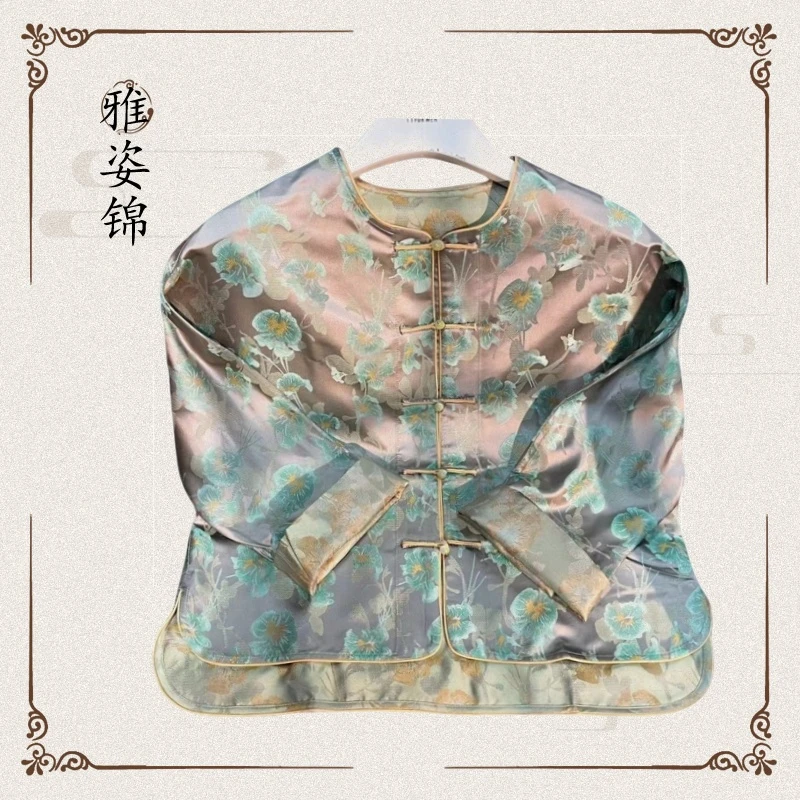 雅姿锦微瑕【锦上添花】新款时尚中式双面穿复古百搭外套661685