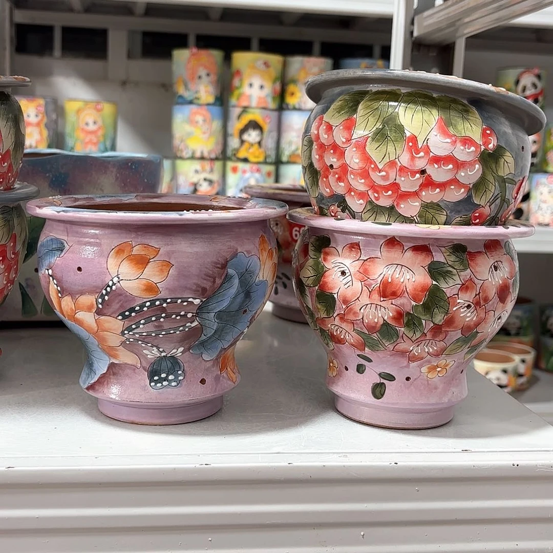 紫砂花盆耳*小手工花盆默认微瑕