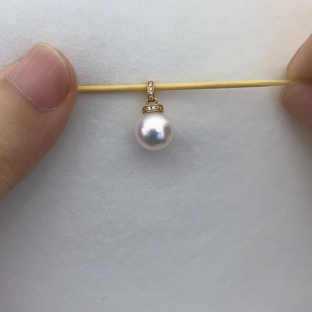海水珍珠吊坠(赠链)18K金镶嵌