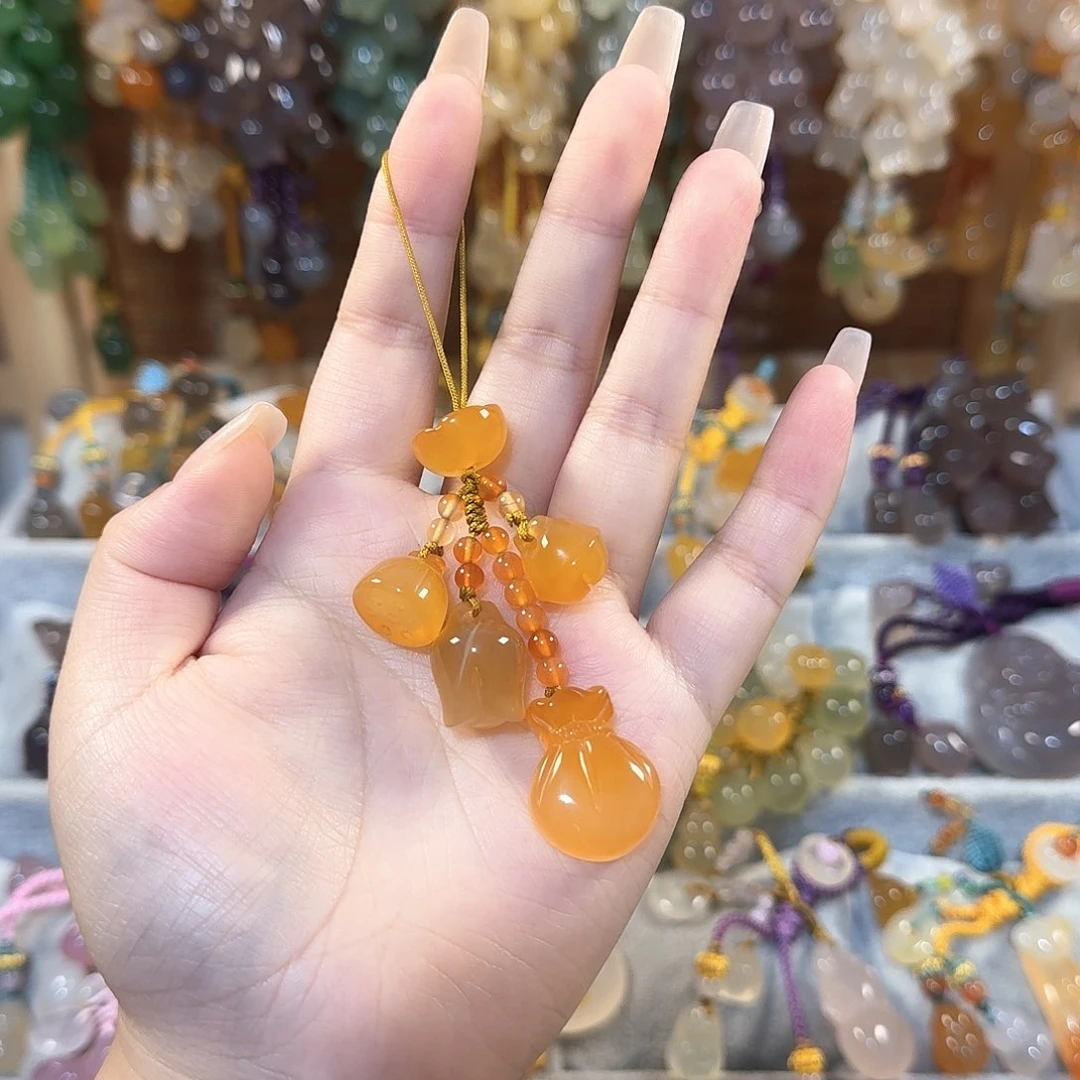 玛瑙/玉髓手机挂件未镶嵌