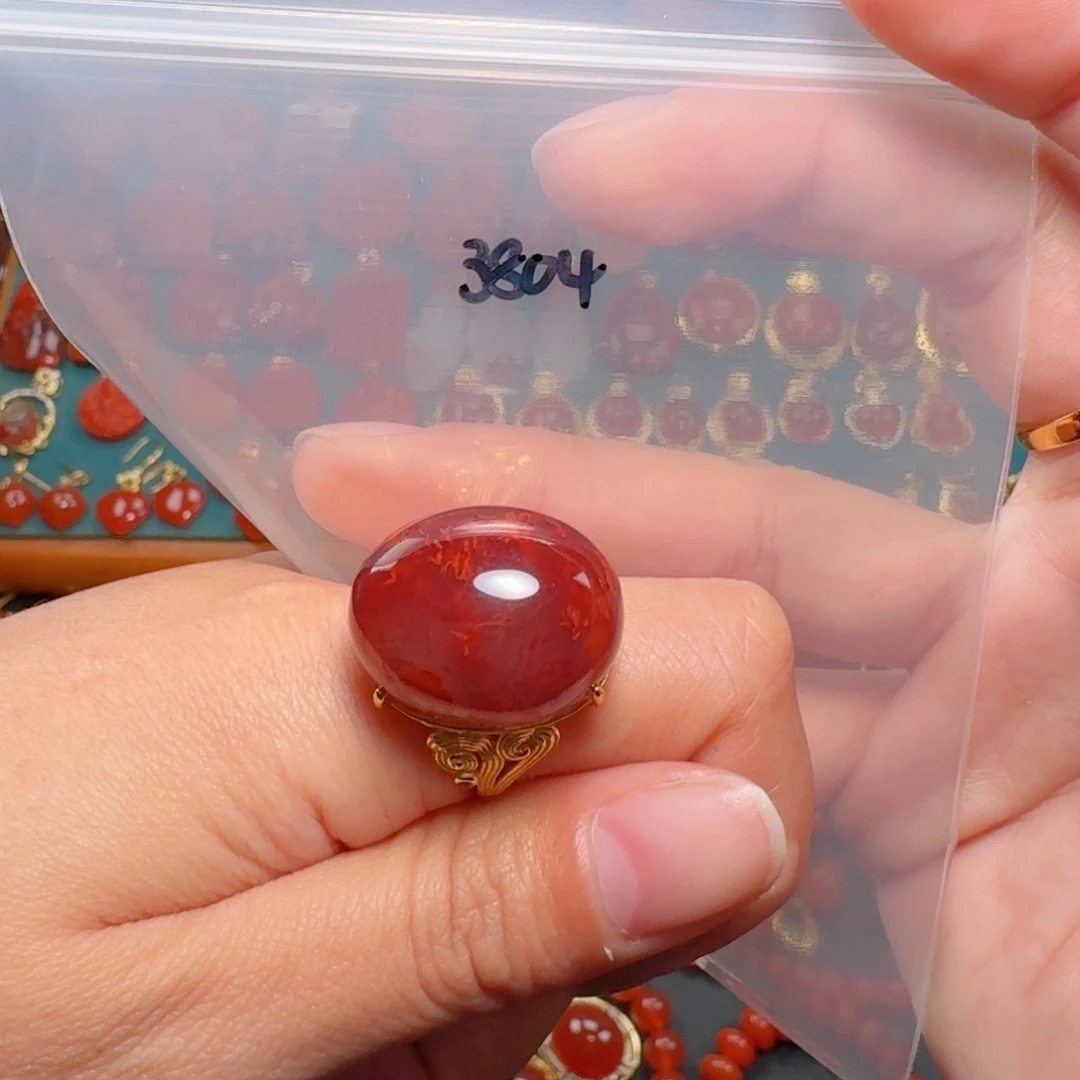南红玛瑙南红银S925镶嵌