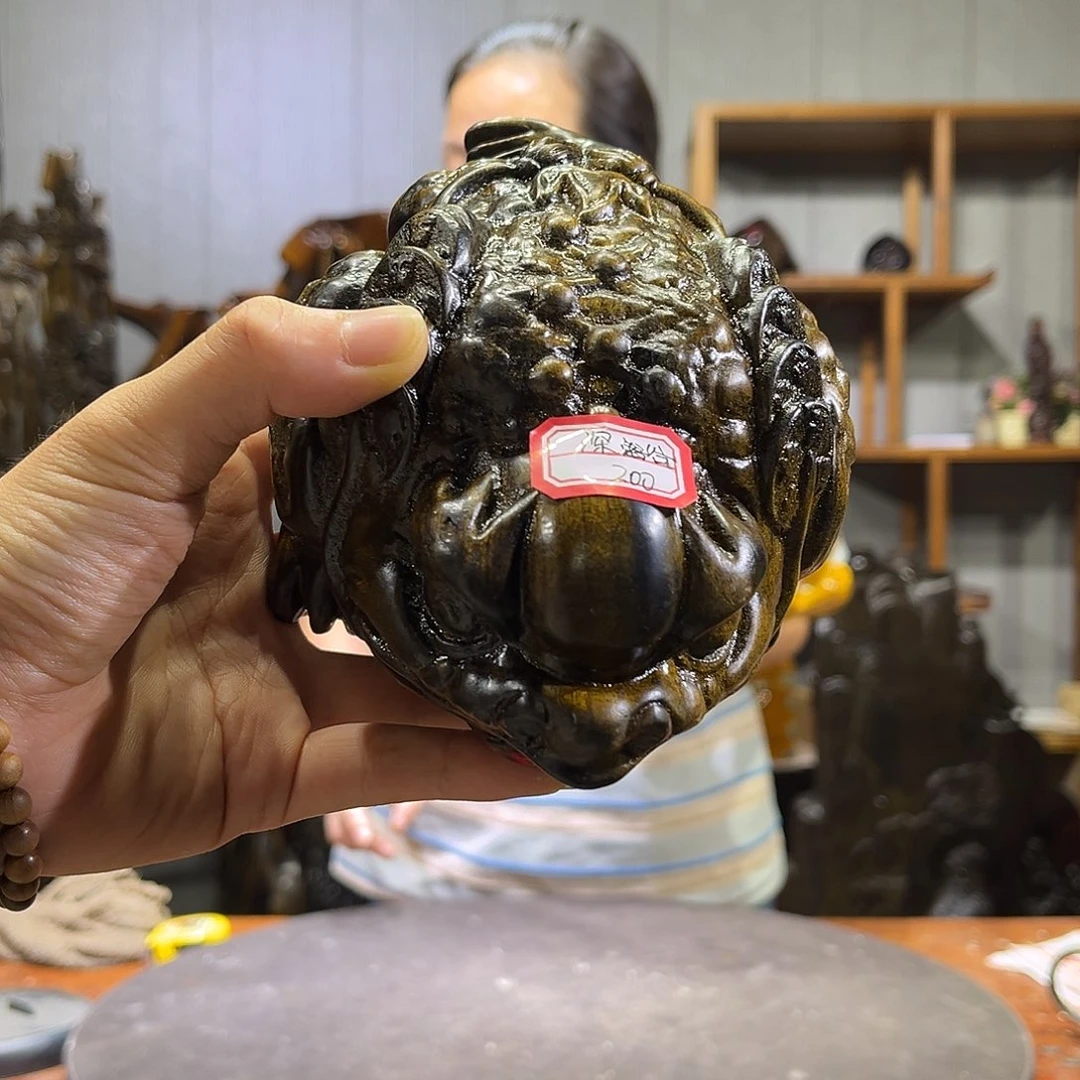 金丝楠深**兰阴沉木金蟾