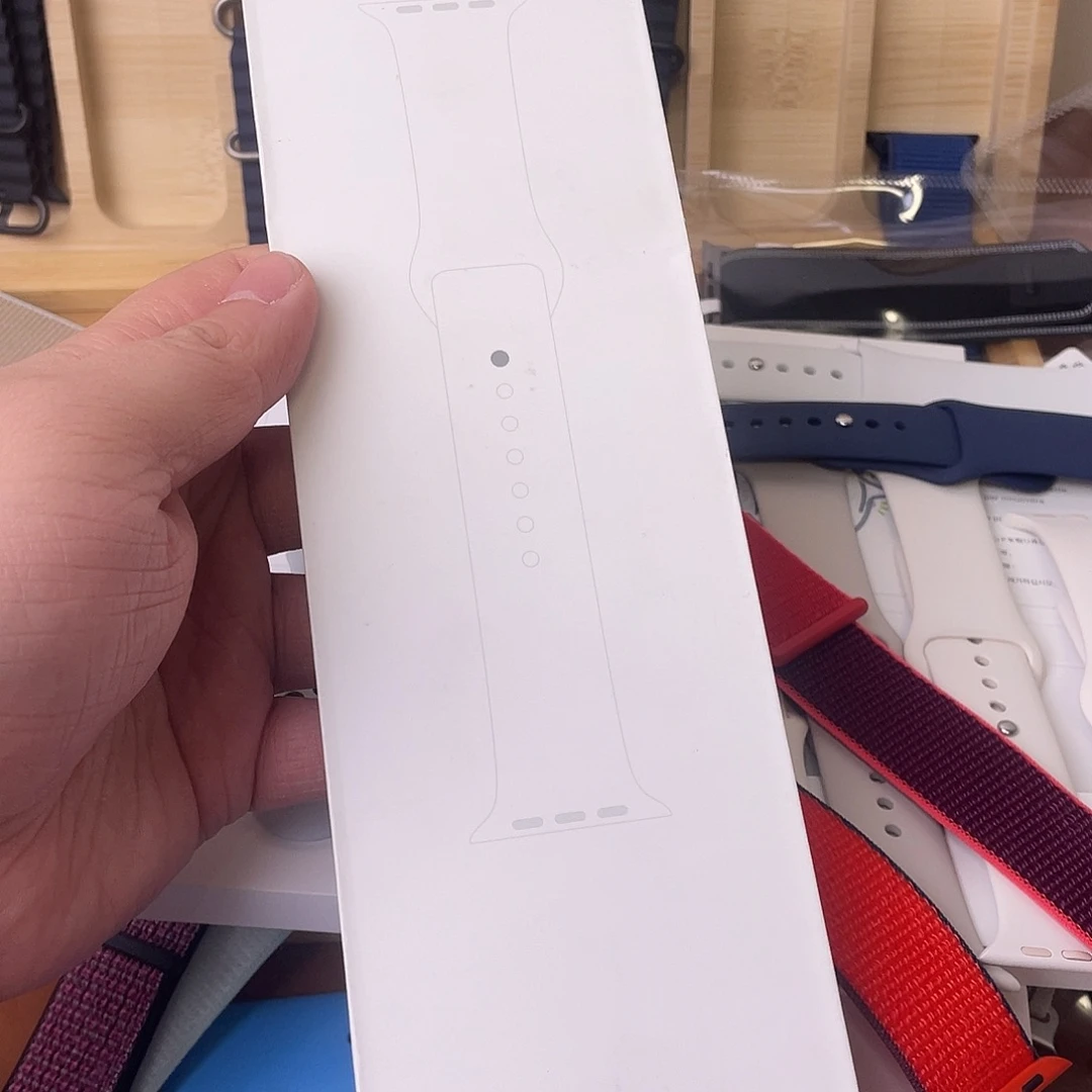 准新品白色三节硅胶表带